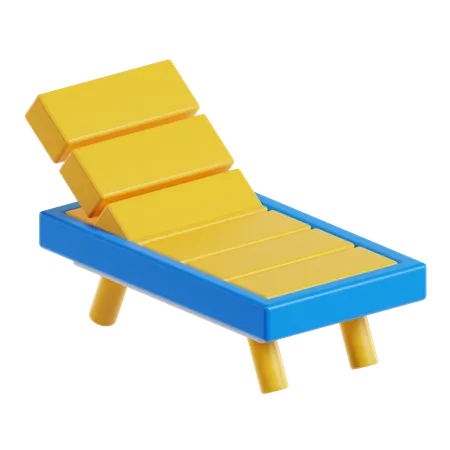 Beach chair  3D Icon