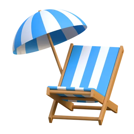 Beach Chair  3D Icon