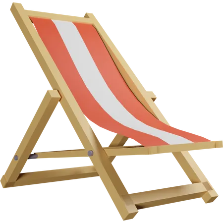 Beach Chair  3D Icon