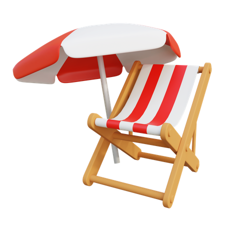 Beach Chair  3D Icon