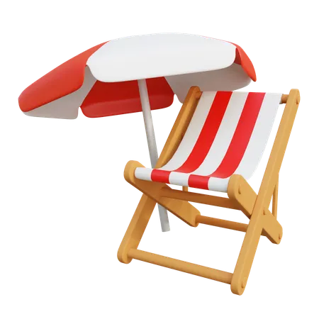 Beach Chair  3D Icon