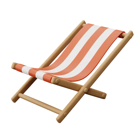 Beach Chair  3D Icon