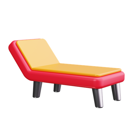 Beach chair  3D Icon