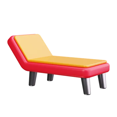 Beach chair  3D Icon