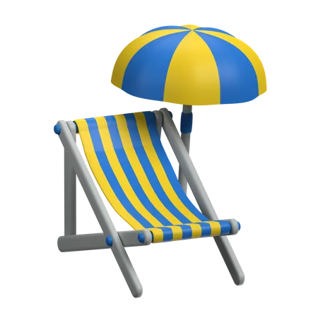 Beach Chair  3D Icon