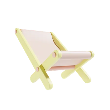 Beach Chair  3D Icon