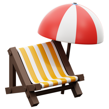 Beach Chair  3D Icon