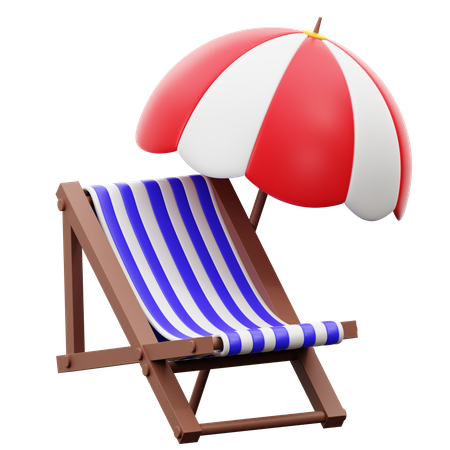 Beach Chair  3D Icon