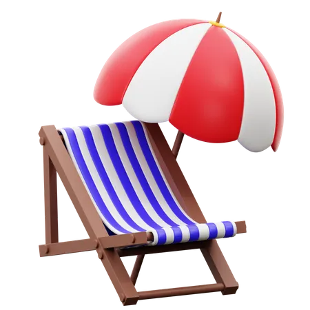 Beach Chair  3D Icon