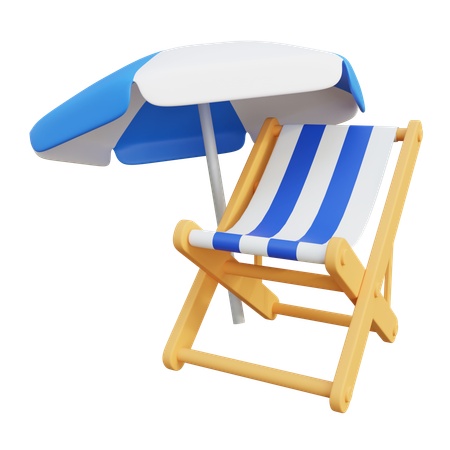 Beach Chair  3D Icon