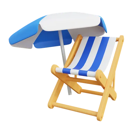 Beach Chair  3D Icon