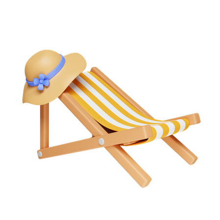 Beach Chair  3D Icon