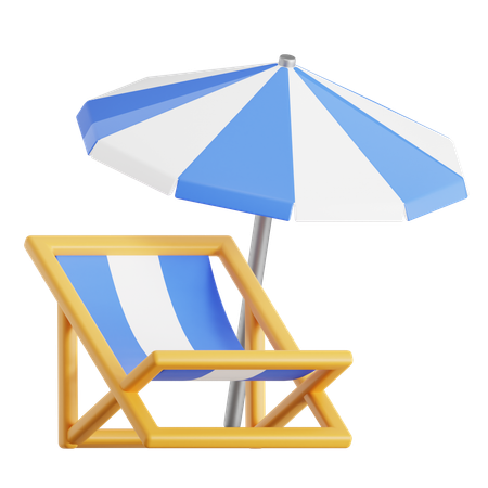 Beach Chair  3D Icon