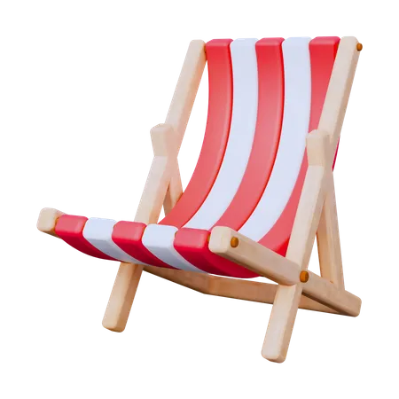 Beach Chair  3D Icon