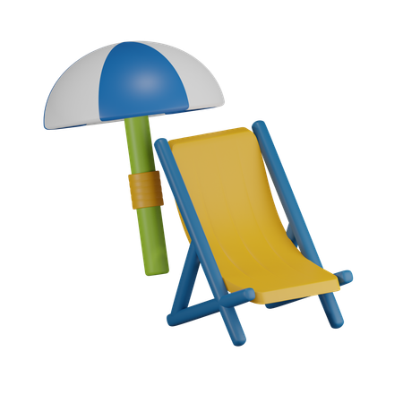 Beach Chair  3D Icon