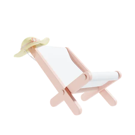 Beach Chair  3D Icon