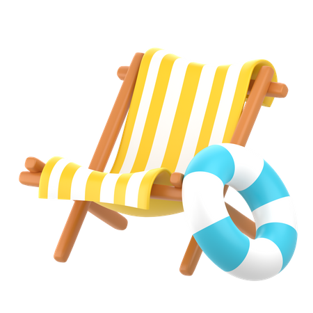 Beach Chair  3D Icon