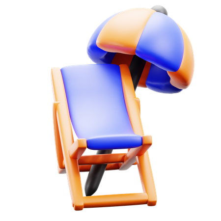 Beach Chair  3D Icon