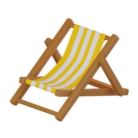 Beach Chair  3D Icon