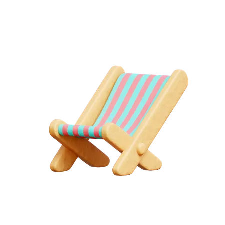 Beach Chair  3D Icon