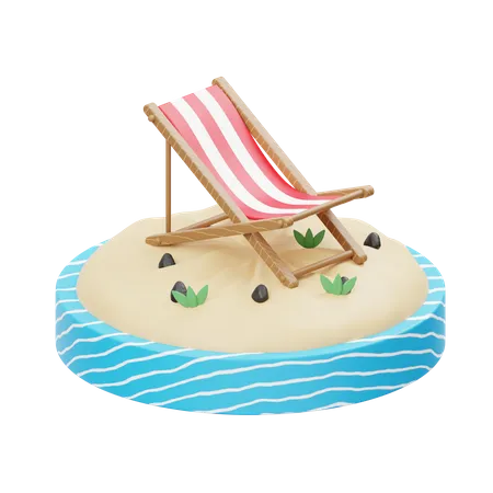 Beach Chair  3D Icon