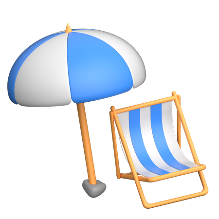 Beach Chair  3D Icon