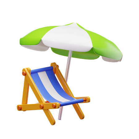 Beach Chair  3D Icon