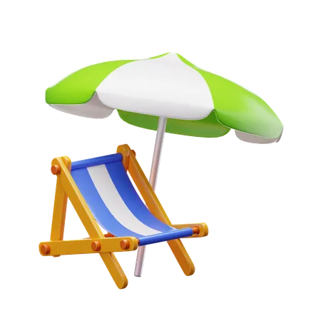 Beach Chair  3D Icon