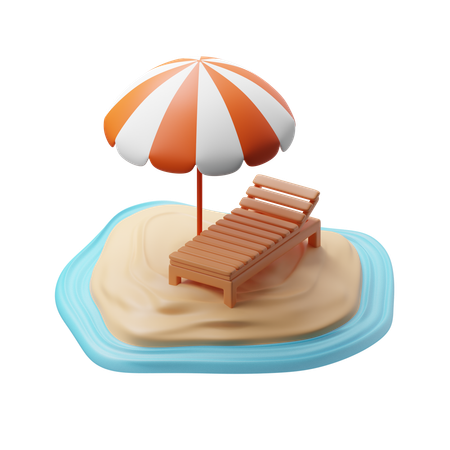 Beach Chair  3D Icon