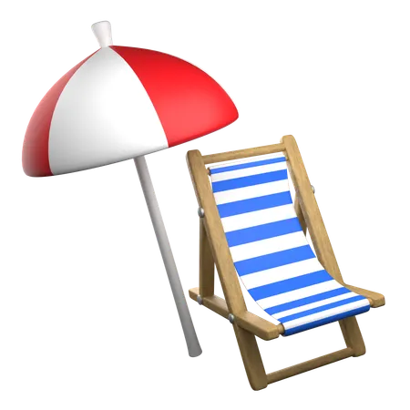 Beach Chair  3D Icon