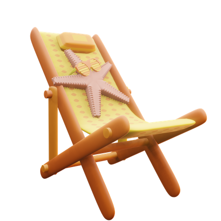 Beach Chair  3D Icon