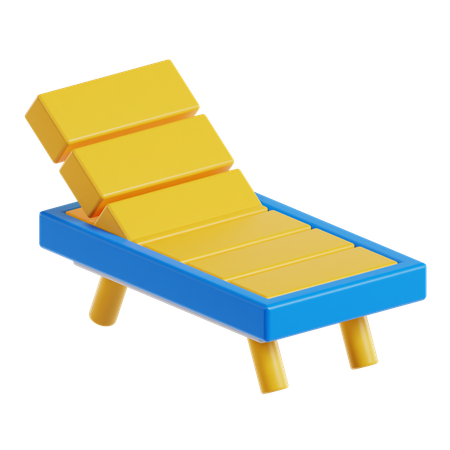Beach chair  3D Icon
