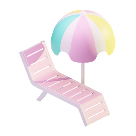 Beach Chair  3D Icon