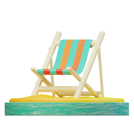 Beach Chair  3D Icon
