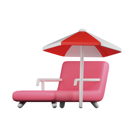 Beach Chair  3D Icon
