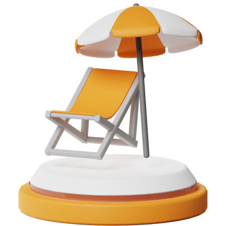 Beach Chair  3D Icon