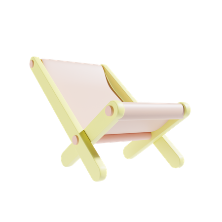 Beach Chair  3D Icon