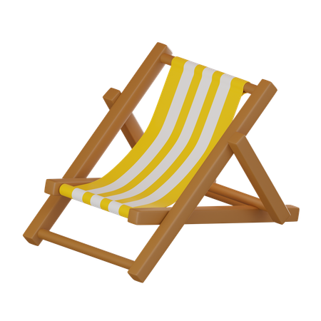 Beach Chair  3D Icon