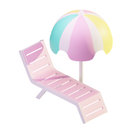 Beach Chair  3D Illustration