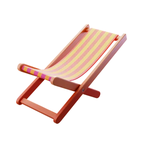 Beach Chair  3D Illustration