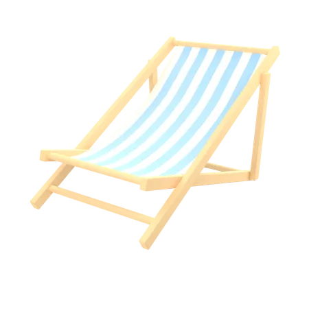 3 D Illustration Of A Beach Chair On Transparent Background 3D Illustration