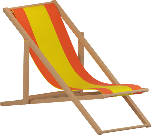 Beach Chair 3D Illustration