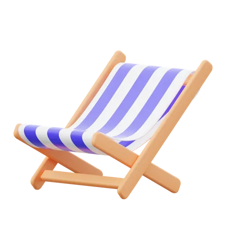 Beach Chair 3D Icon