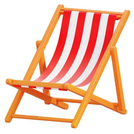 Beach Chair 3 D Render Illustration With Transparent Background 3D Icon
