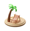 Beach Chair With Coconut Tree