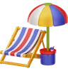 Beach Chair with Umbrella