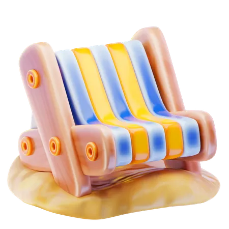 Beach Chairs  3D Icon