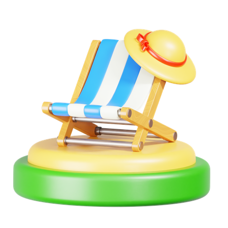 Beach Chairs  3D Icon