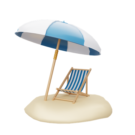 Beach Chairs  3D Icon