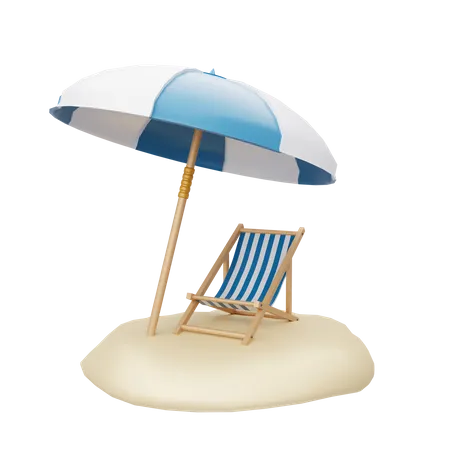 Beach Chairs  3D Icon